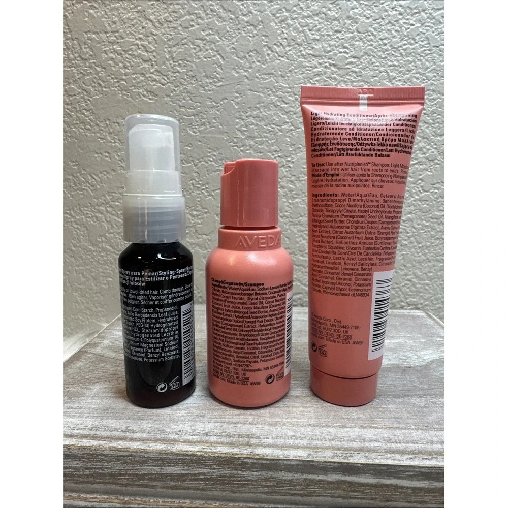 $18 🌙 Set Aveda NutriPlenish Moisture Sham & Cond Travel Thickening Tonic NEW